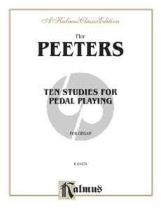 Peeters 10 Studies for Pedal Playing for Organ