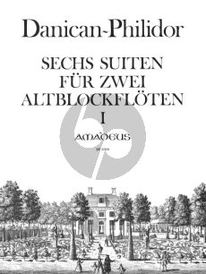 Danican-Philidor 6 Suiten Vol. 1 Op. 1 No. 1 - 3 2 Altblockflöten (Spielpartitur) (Andreas Habert)