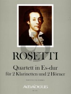 Rosetti Quartett Es-dur (Murray RWV B17) 2 Klarinetten-2 Hörner (Part./Stimmen) (Johannes Moesus)