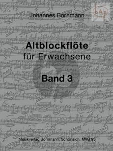 Altblockflotenschule fur Erwachsene Vol. 3