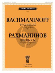 Rachmaninoff 2 Pieces Op.6 for Violin and Piano