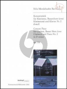 Konzertstück No.2 d-moll Op.114 (Klar.[Bb]- Bassetthorn[F] [2. Klarinette]-Klavier)