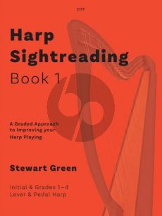 Green Harp Sightreading Book 1 Suitable for Lever and Pedal Harp Initial to Grade 4