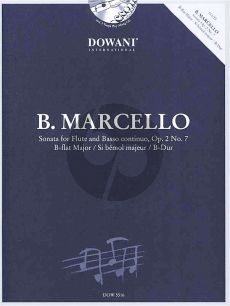 Marcello Sonata B-Dur Op.2 No.7 Flute-Bc (Bk-Cd) (ed. Winter Mechthild und Reimann Thomas) (Dowani)