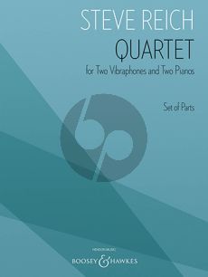 Reich Quartet for 2 Vibraphones and 2 Pianos (Set of Parts)