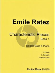 Ratez Characteristic Pieces Book 1 Op. 46 Double Bass and Piano