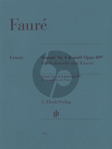 Faure Violoncello Sonata no. 1 d minor op. 109