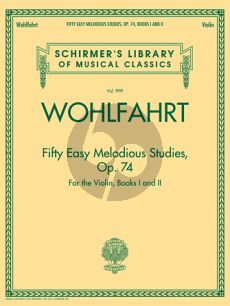 Wohlfahrt 50 Easy and Melodious Studies Op.74 Violin Complete Edition