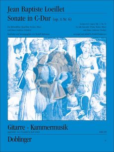 Loeillet Sonate in C-Dur Op. 1 No. 6Flöte und Gitarre (transcr. Rudolf Buttmann)