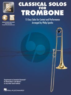 Classical Solos for Trombone Book with Audio online (15 Easy Solos for Contest and Performance) (arr. Philip Sparke)