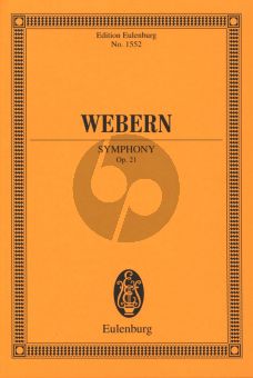 Webern Symphonie Op. 21 Orchester Studienpartitur