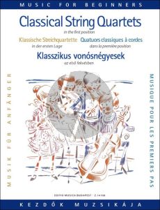 Classical String Quartets for Beginners (1st.Pos.) (Score/Parts) (edited by Árpád Pejtsik and Lajos Vigh)