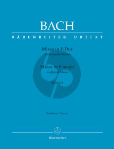 Bach Messe F-dur BWV 233 (Lutherische Messe) Partitur (Marianne Helms und Emil Platen)
