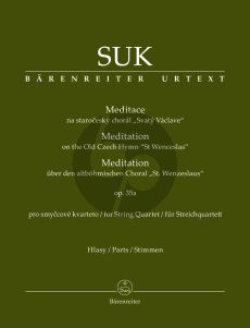 Suk Meditation on the Old Czech Hymn "St Wenceslas" string quartet parts