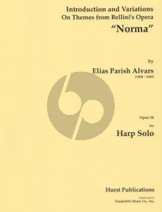 Bellini Introduction & Variations on Bellini Norma Op.36 Harp Solo (Advanced)