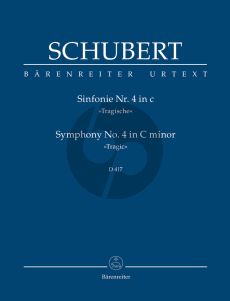 Schubert Symphony No.4 C Minor D 417 'Tragic' Studyscore Barenreiter Urtext