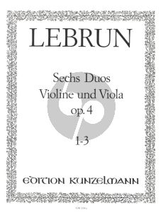 Lebrun 6 Duos Op. 4 Vol. 1 Violine und Viola (No.1 - 3)