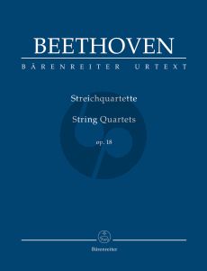 Beethoven String Quartets Op. 18 Study Score (Edited by Jonathan Del Mar) (Barenreiter-Urtext)