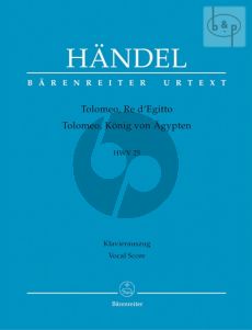 Tolomeo Re d'Egitto HWV 25 (Vocal Score)