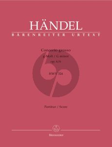 Handel Concerto Grosso g-moll Op.6 No 6 HWV 324 Violine-Violine-Orchester Partitur