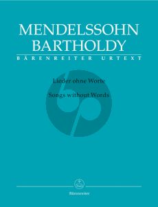 Mendelssohn Lieder ohne Worte Piano solo (edited by R.Larry Todd) (Barenreiter-Urtext)