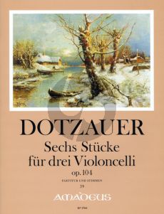 Dotzauer 3 Stucke Opus 104 3 Violoncellos (Score/Parts) (edited by Yvonne Morgan)