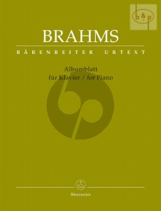 Brahms Albumblatt for Piano (edited by Chr.Hogwood)