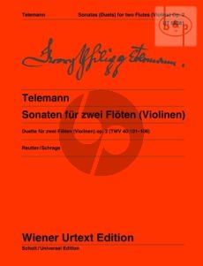 6 Sonaten Op.2 TWV 40:101 - 106 2 Flutes(Violins)