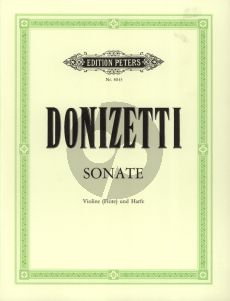 Donizetti  Sonate g-moll Violine[Flote] und Harfe (Erstausgabe Meylan)