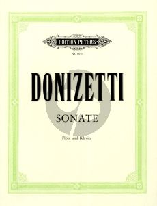 Donizetti Sonate C-dur Flote und Klavier (Herausgegeben von Raymond Meylan)