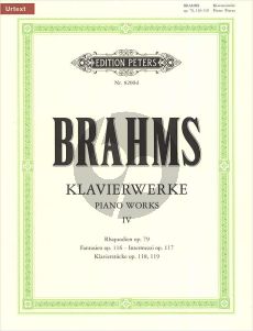 Brahms Klavierwerke Vol.4 Urtext Edition Carl Seemann / Kurt Stephenson