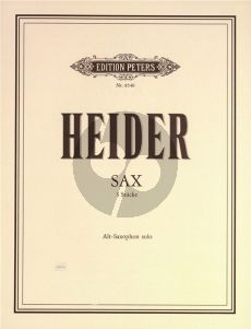 Heider Sax. (3 Stücke) for Alto Sax.