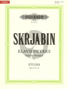 Scriabin Klavierwerke Band 1 Etuden Op. 8 - 42 - 65 Klavier (Herausgegeben von Gunter Philipp)