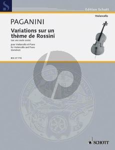 Paganini Variations sur un thème de Rossini (sur une seule corde) Violoncello-Piano (Gendron)_