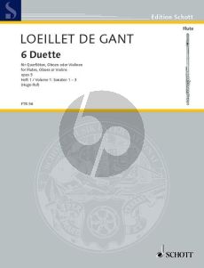 Loeillet 6 Duets Op.5 Vol.1 (No.1-2-5) (2 Flutes/Oboes/ Violins)