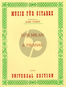 Milan 6 Pavanas fur Gitarre (edited by Karl Scheit)