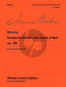 Brahms Sonate d moll Op.108 (1886/88) Violine-Klavier (Herausgegeben von Gunter Kehr) (Wiener-Urtext)