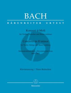 Bach Konzert d-moll (Rekonstruktion nach BWV 1052) (Urtext der Neuen Bach-Ausgabe)