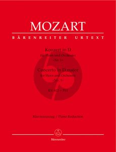 Mozart Konzert No.1 D-dur KV 412 + 514 fur Horn [D/F] und Klavier (Herausgegeben von Douglas Woodfull-Harris / Franz Giegling) (Barenreiter Urtext)