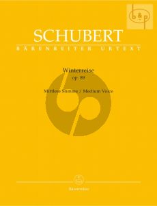 Schubert Winterreise Op.89 (D.911) Medium Voice (edited by Walther Durr)