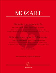Mozart Sinfonia Concertante Es-dur KV Anh.I/ 9 (297b) (Flöte-Oboe-Horn-Fagott-Klavier) (Michael Töpel) (Barenreiter)
