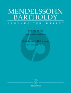 Mendelssohn Sonate Es-dur for Clarinet and Piano (Edited by Gerhard Allroggen) (Barenreiter-Urtext)