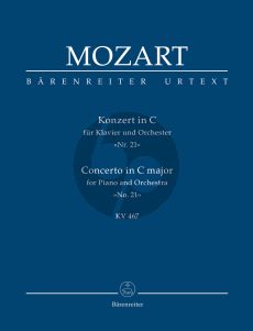 Mozart Concerto C-major KV 467 Piano-Orchestra Study Score