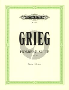 Grieg Aus Holberg Zeit Op. 40 Streichorchester Partitur (Suite im alten Stil)