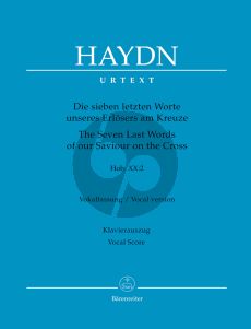 Haydn Die Sieben Letzten Worte unseres Erlosers am Kreuze Hob.XX:2 Soli-Choir-Orch. Vocal Score (germ.) (Hubert Unverricht)