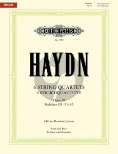 Haydn 6 String Quartets Op.20 Hob.III:31 - 36 (Urtext) (Score/Parts) (Simon Rowland-Jones)