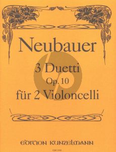 Neubauer 3 Duos Op. 10 2 Violoncellos (Stimmen) (Thomas-Mifune)