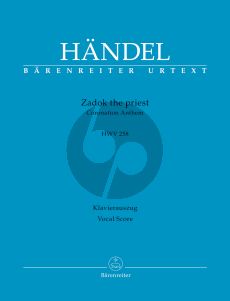 Handel Zadok the priest HWV 258 (Coronation Anthem) SSAATBB-Orch. Vocal Score