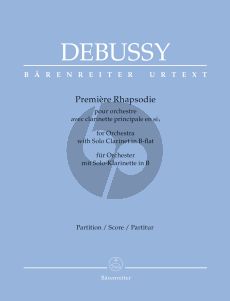Debussy Première Rhapsodie Clarinet (Bb)-Orchestra Full Score (edited by Douglas Woodfull-Harris) (Barenreiter-Urtext)