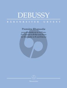 Debussy Première Rhapsodie Clarinet (Bb)-Orchestra (piano red.) (edited by Douglas Woodfull-Harris) (Barenreiter-Urtext)